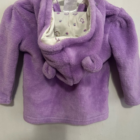 Small Wonders Lavender Fleece Jacket with Monkey Design - Picture 4 of 5